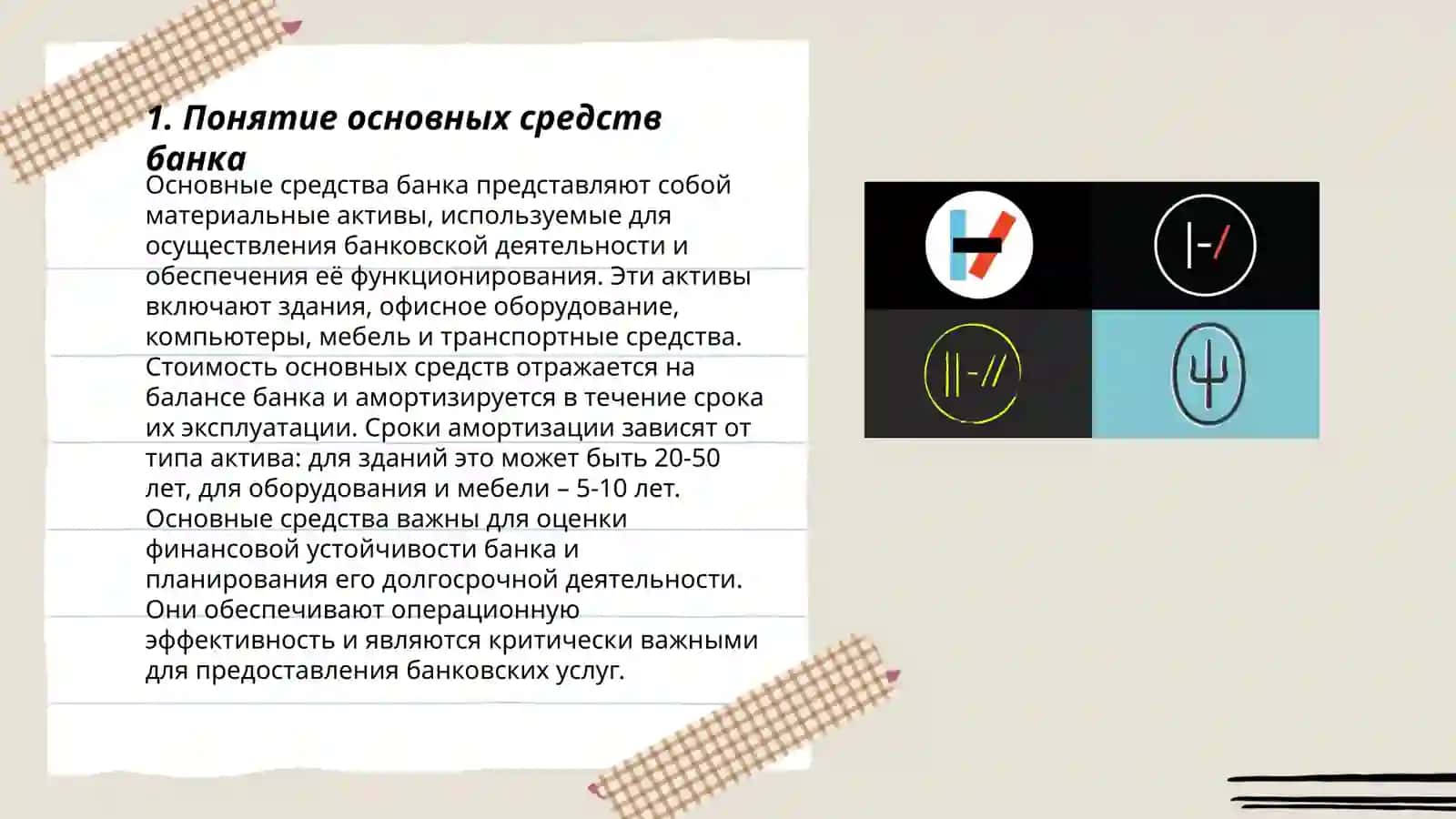 Понятие, виды и учёт основных средств банка 3
