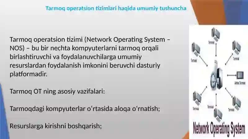 Tarmoq operatsion tizimlari va ulardagi resurslarni taqsimlash 3