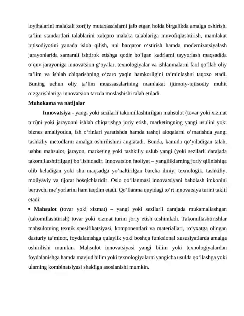 Zamonaviy Oliy Ta’lim Muassasasi Innovatsion Tadbirkorlik Faoliyatini Shakllantirish va Amalga Oshirish Mexanizmi 3
