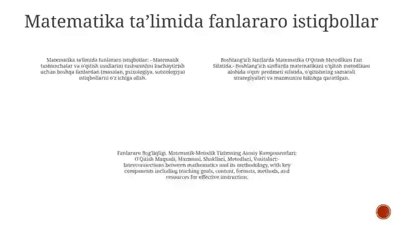 BoshlangʻIch Sinflarda Matematika OʻQitish Metodikasi 3