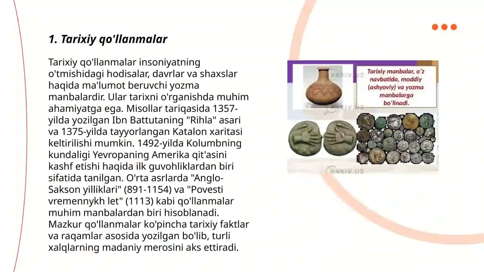 Tarixiy qo'llanmalar 3