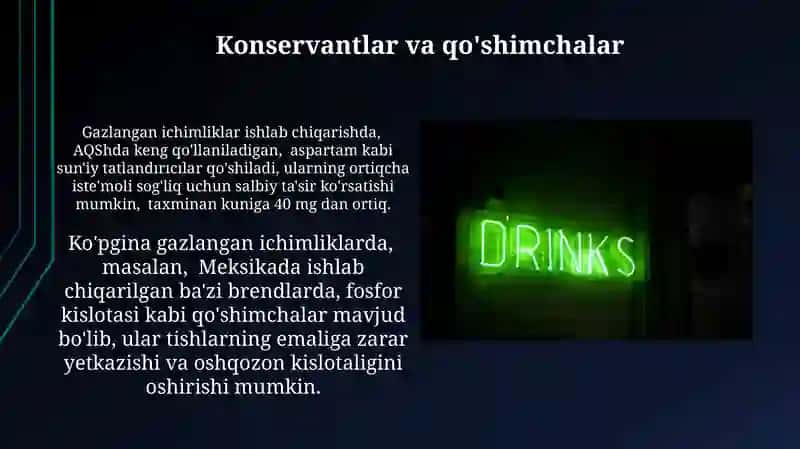 Gazli ichimliklarning foydali va zararli tomonlari 3