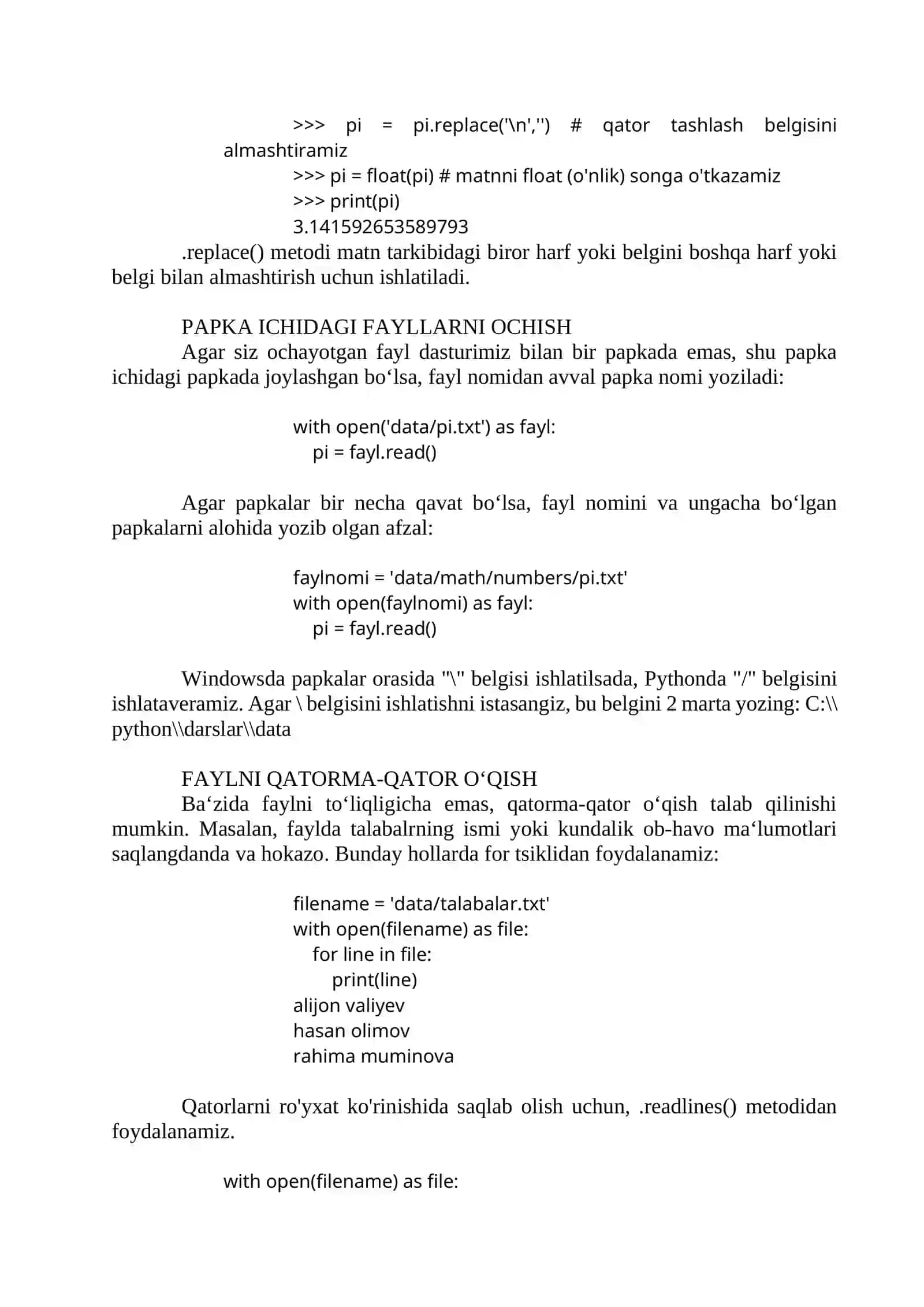 5-Mavzu: Inkapsulyatsiya, klassnig xususiyati va metodlari. Dunder metodlari 3