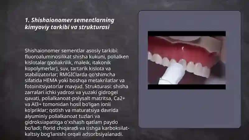 Restavrativ stomatologiyada shishaionomer sementlardan foydalanish 3