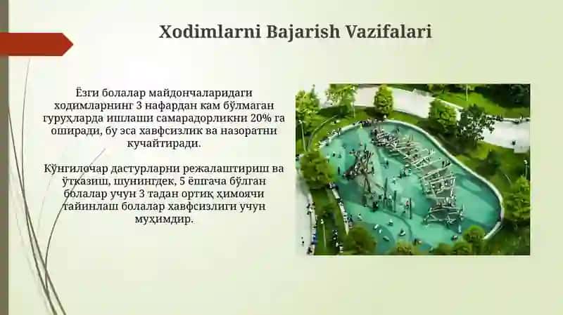 Yozgi yer maydonchalarida mehnatni tashkil etish mazmuni 3