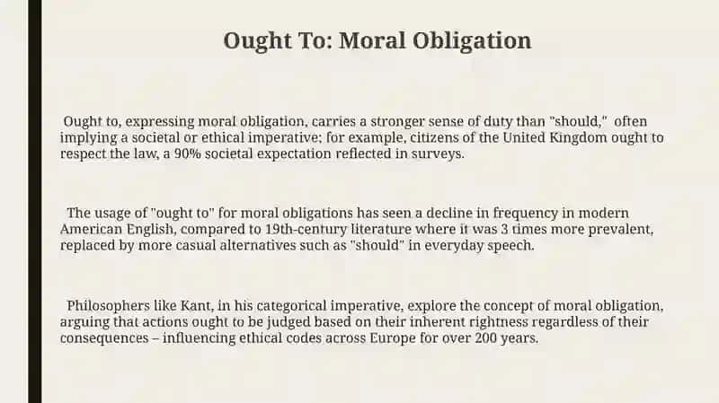 Ought To: Moral Obligation 3