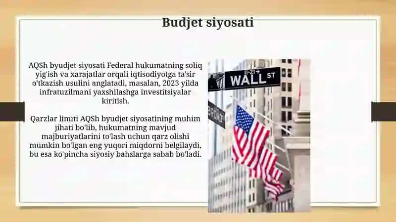 Amerika Qushma Shitatlari iqtisodiy siyosati 3