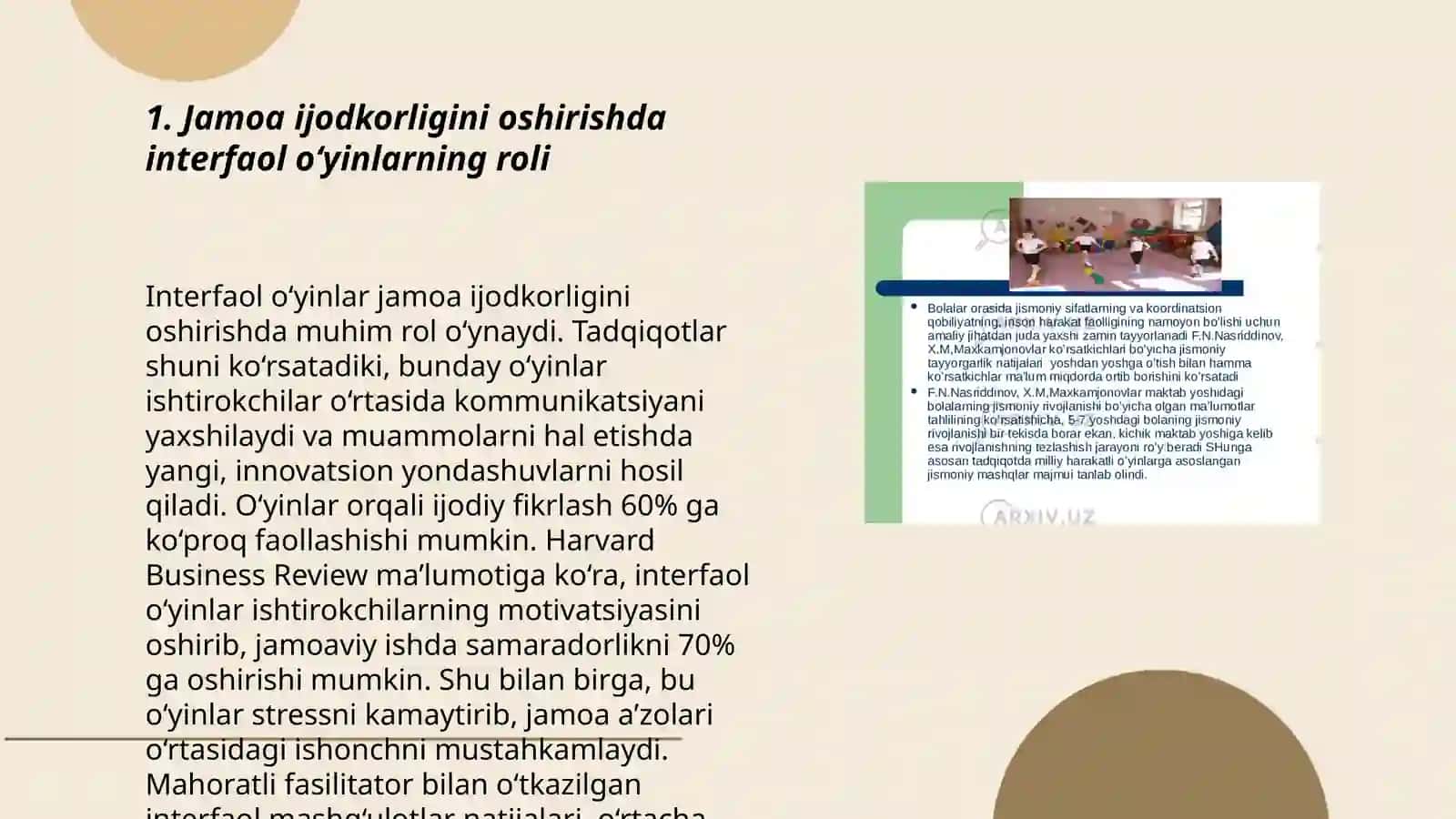 Jamoa ijodiy faoliyatini rivojlantirishda pedagogik texnologiyalar 3