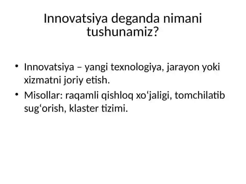 Oʻzbekistonda qishloq xoʻjaligida innovatsiyalar 3