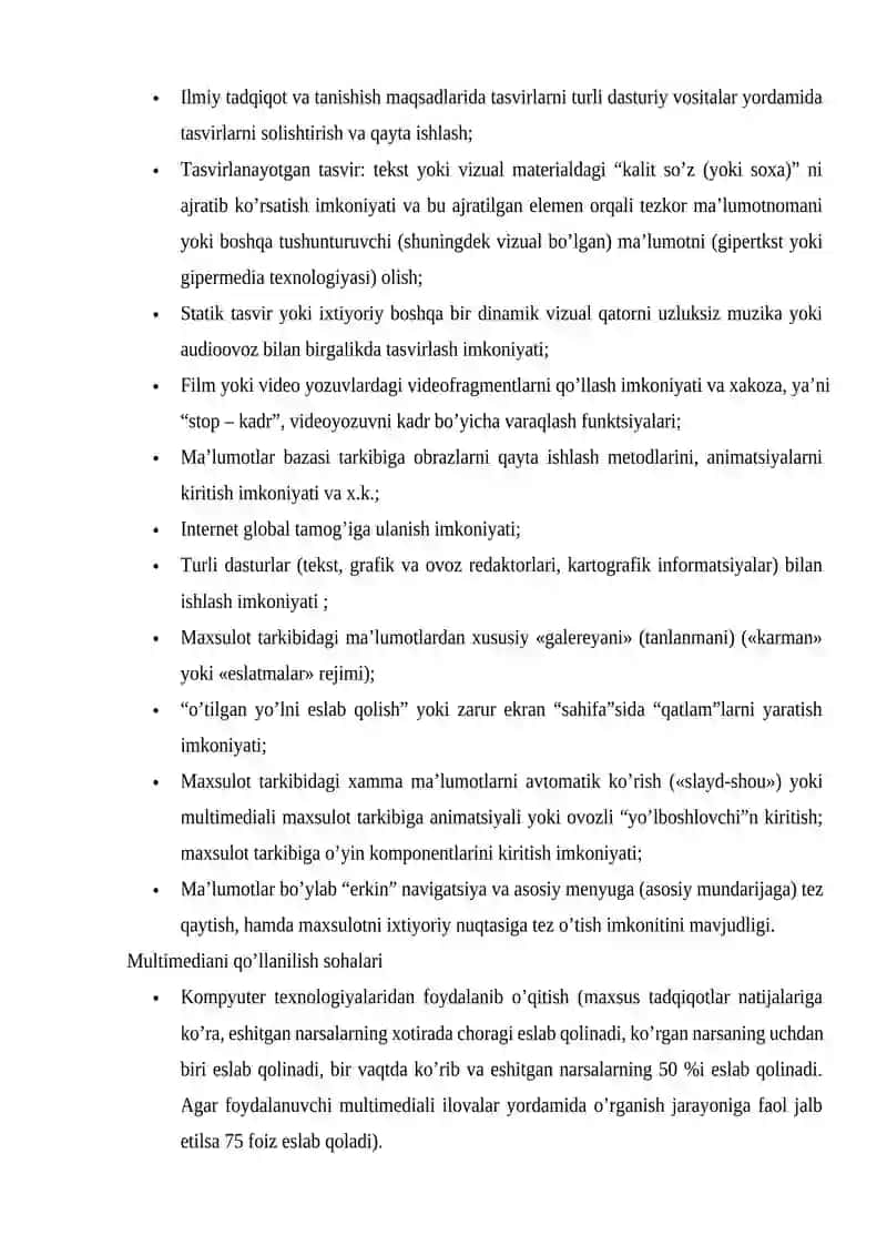 Multimedia tizimlarda multimedia texnologiyalari 3