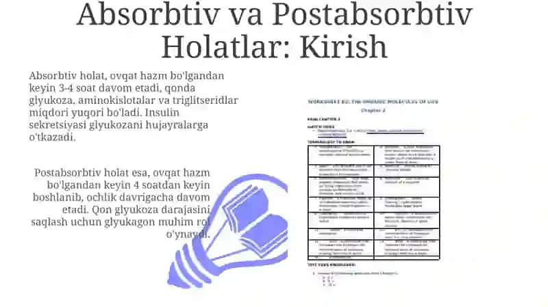 Absorbtiv va postabsorbtiv holatlarda qonda glyukoza miqdorini boshkarilishi 3