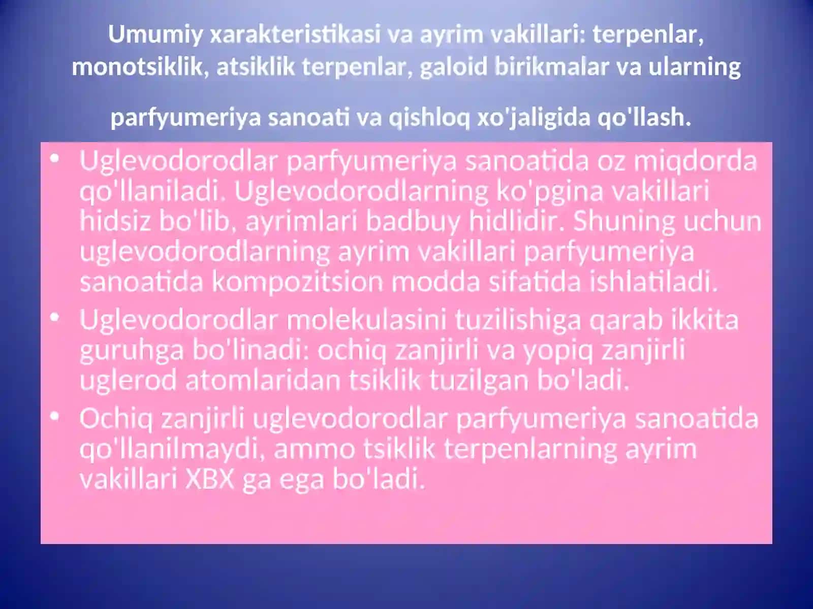 Uglevodorodlarning golloidli birikmalar haqida umumiy maʼlumot 3