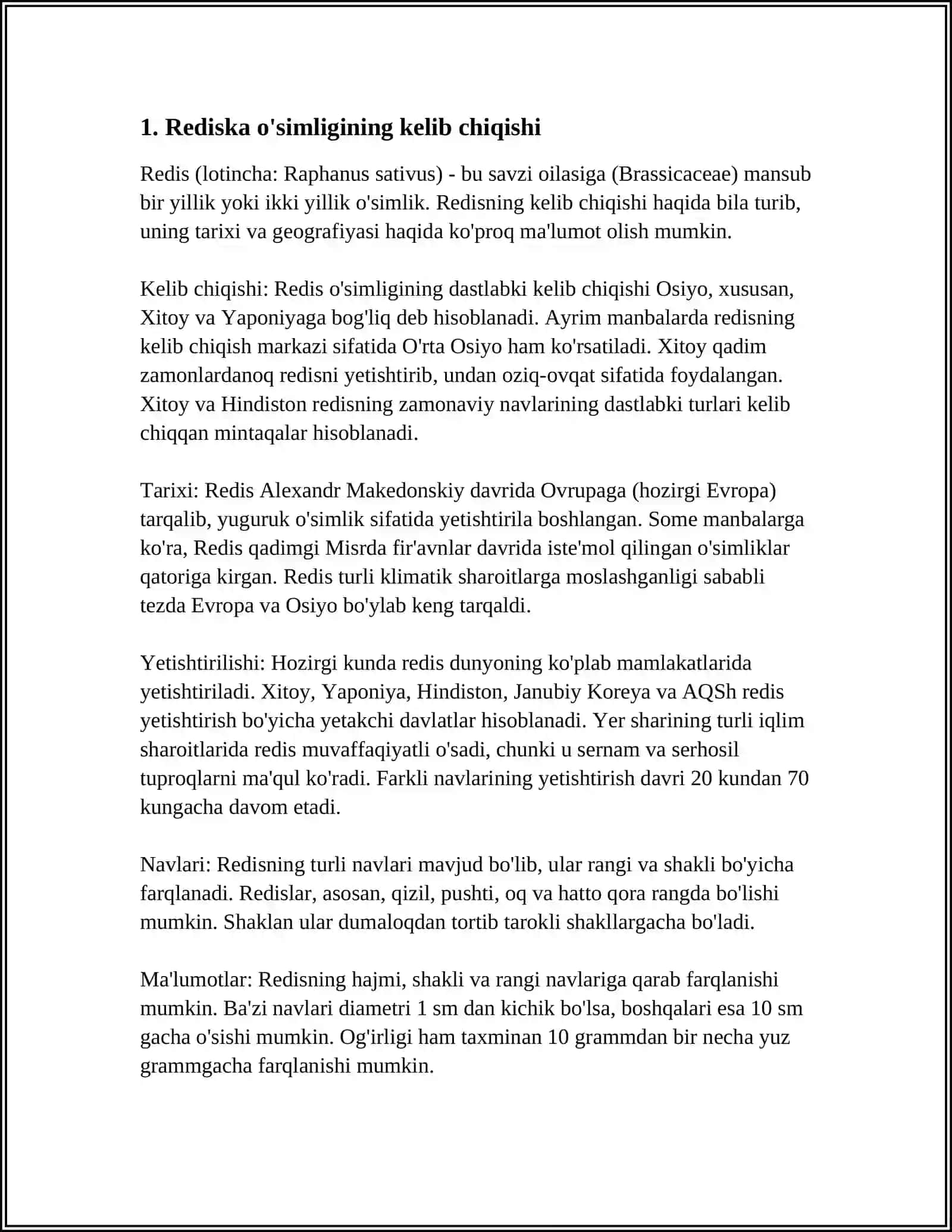 REDISKA HAQIDA MUSTAQIL ISH 3