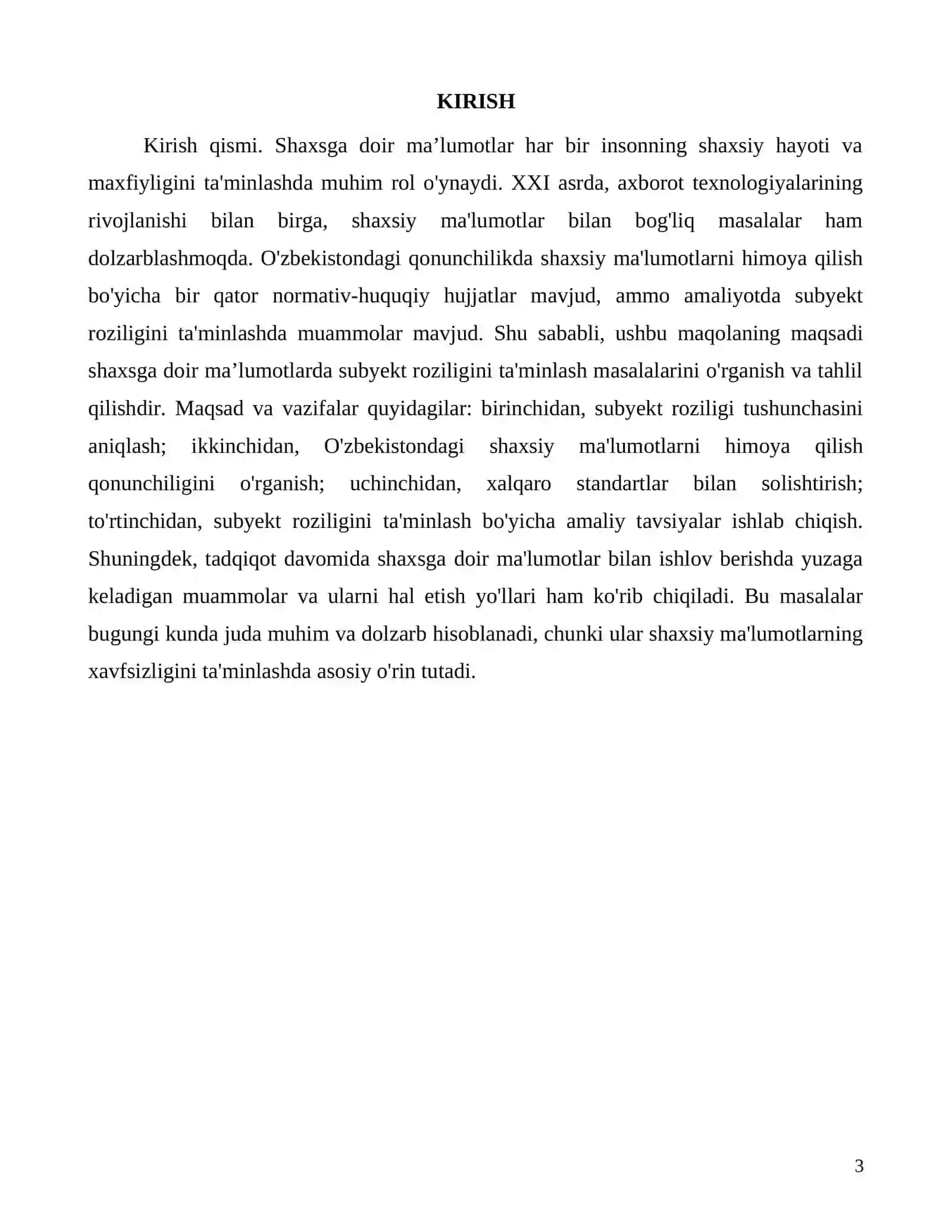 Shaxsga doir ma’lumotlarda subyekt roziligi masalalari 3