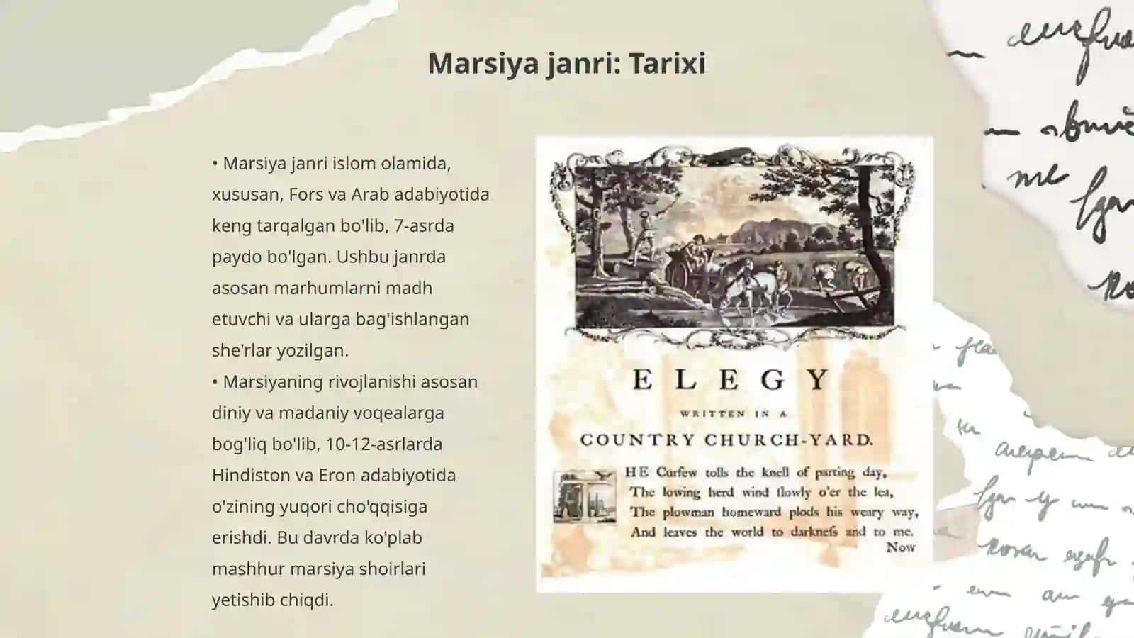 Marsiya, elegiya, ta’rix, epitafiya janrlari 3