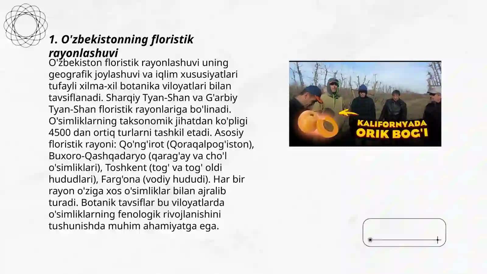 Oʻzbekiston oʻsimlik qoplami. Tuban va yuksak oʻsimliklar 3