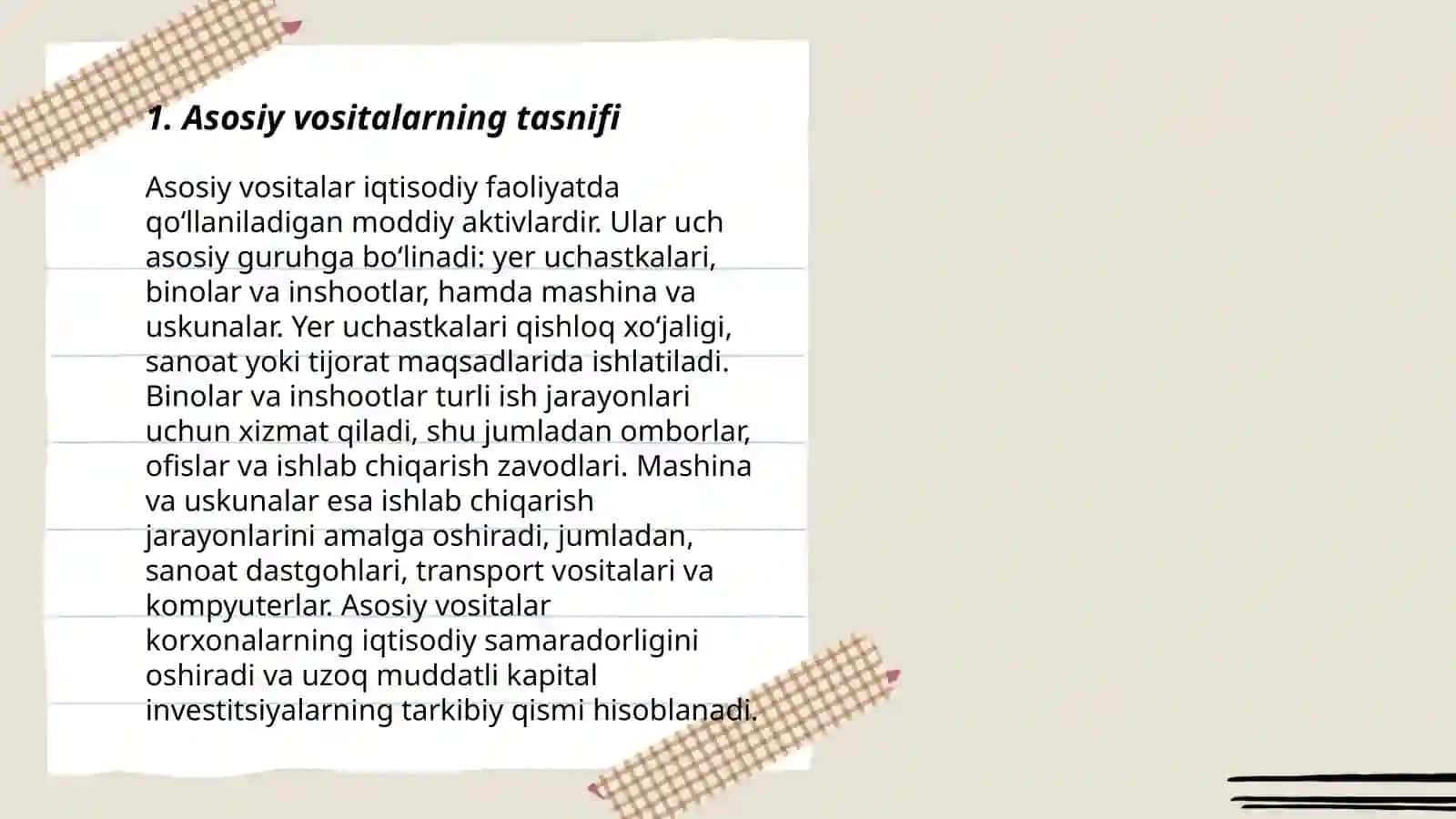 Asosiy vositalar hisobi 3