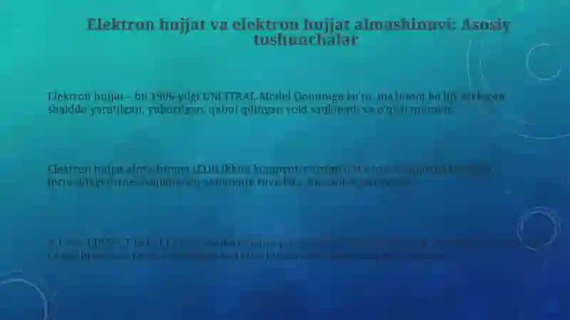 Elektron hujjat va elektron hujjat almashinuvi 3