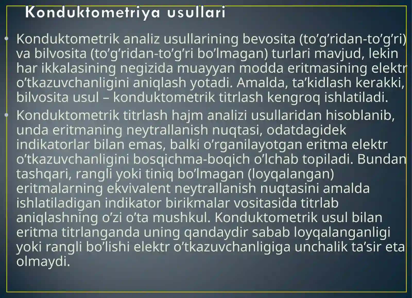 Elektrokimyoviy analiz turlari 3