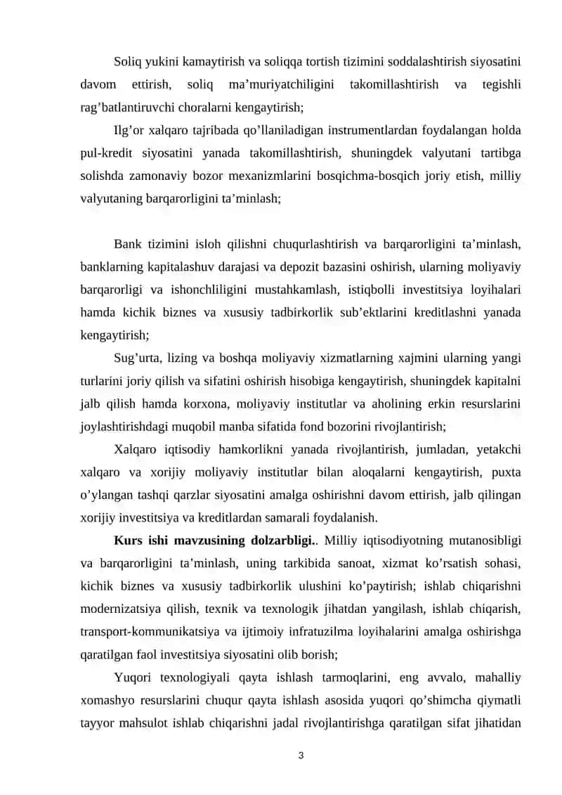 BOZOR IQTISODIYOTI TIZIMINING IJOBIY VA ZAIF TOMONLARI 3