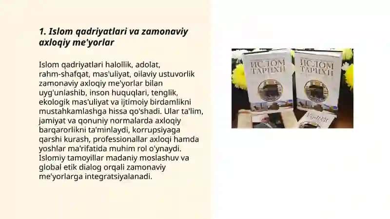 Islom qadriyatlari va ma'rifatining hozirgi davrdagi ahamiyati 3