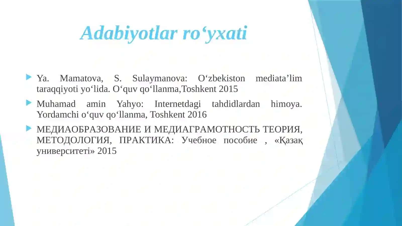 Media savodxonlik va axborot madaniyati hamda UNING jamiyatdagi ahamiyati 3
