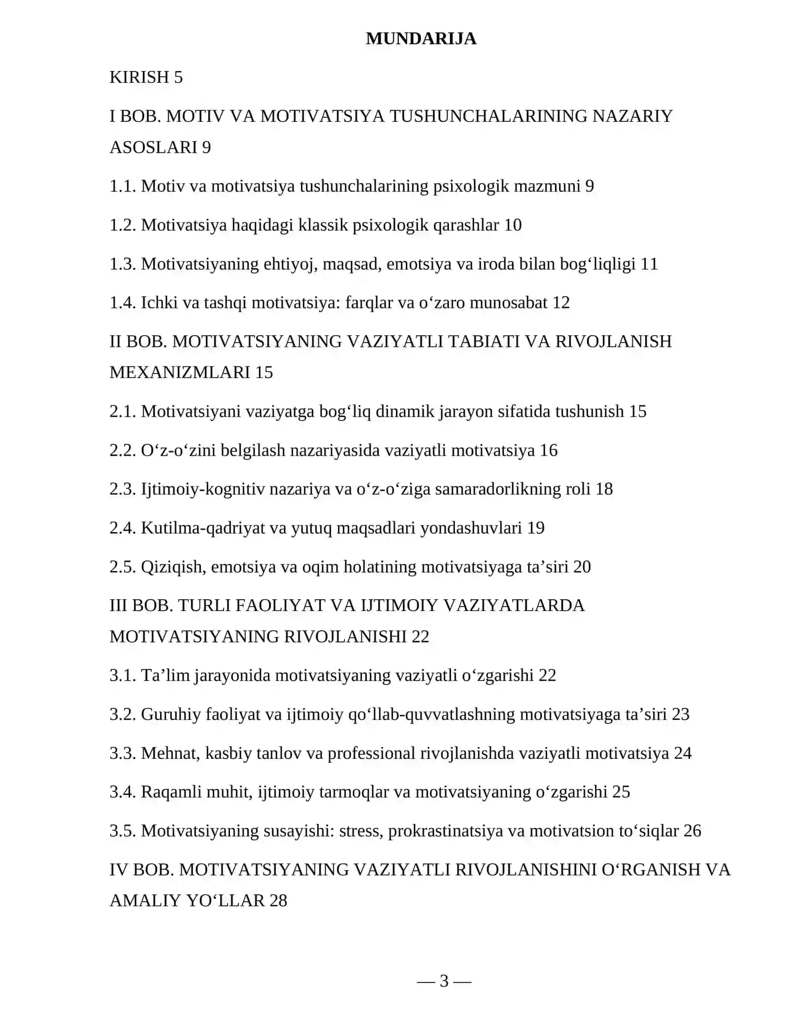 “MOTIVATSIYANING VAZIYATLI RIVOJLANISHI” 3