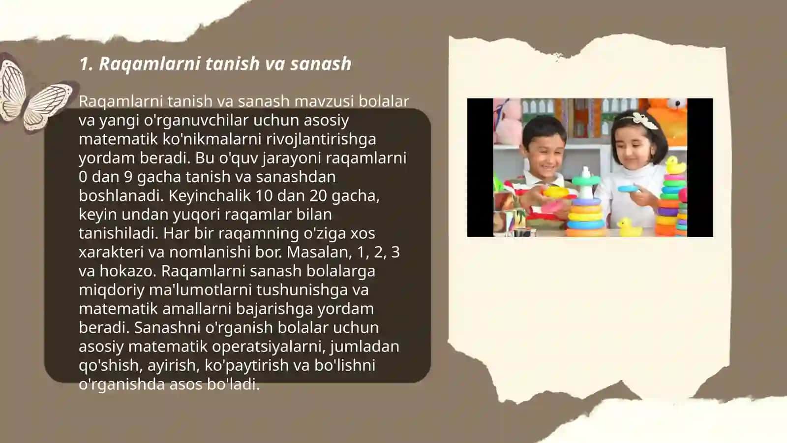 Raqamlarni tanish va sanash 3