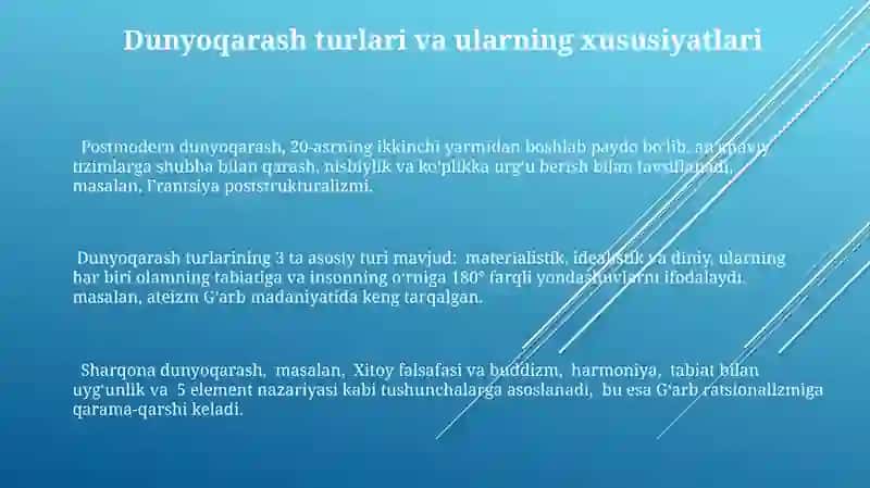 Dunyoqarashning mohiyati tuzilishi va asosiy funksiyalari 3