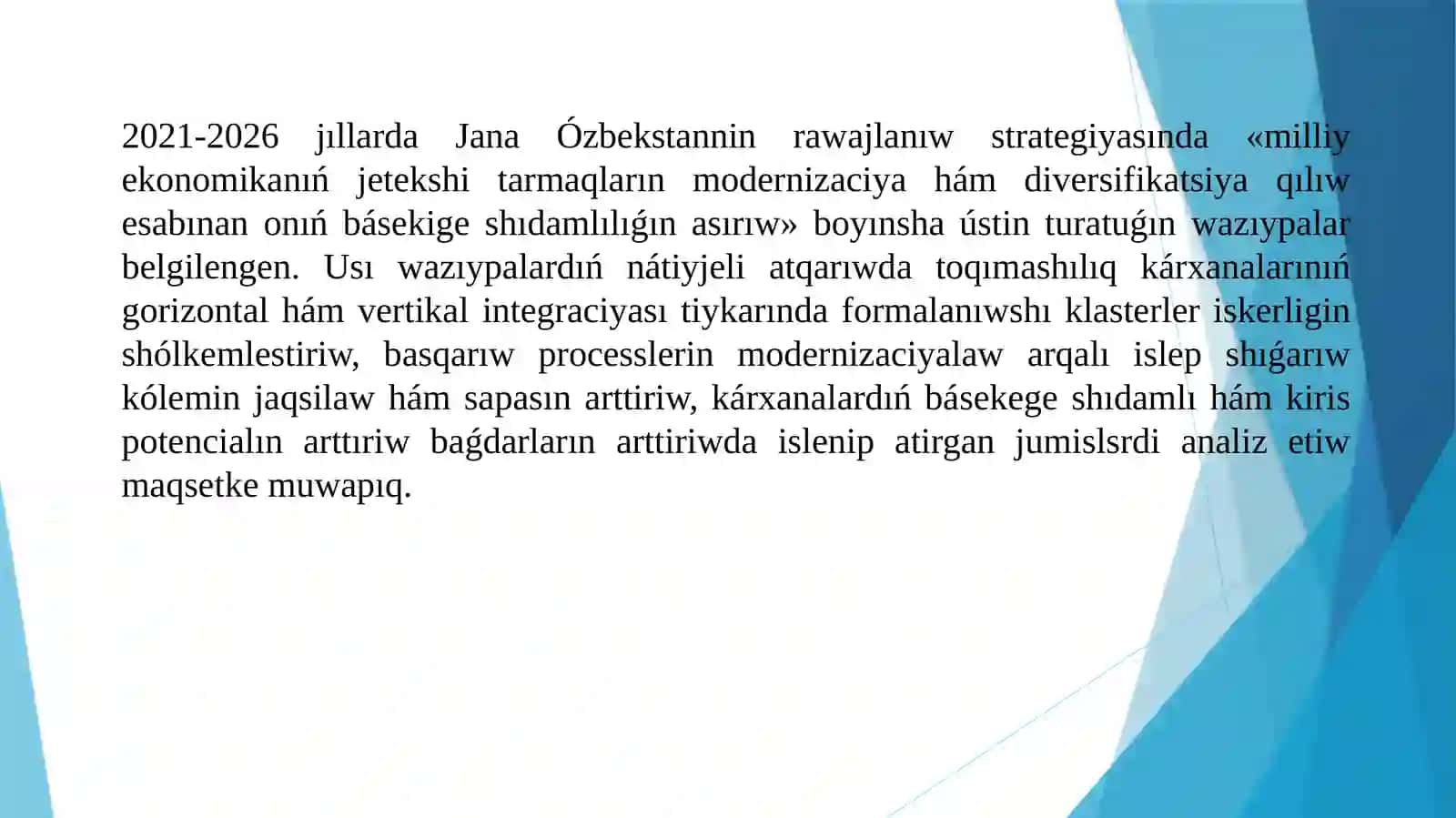 TOQIMASHILIQ SANAATI KLASTERLERI XIZMETIN BASQARIW MEXANIZMLERIN JETILISTIRIW 3