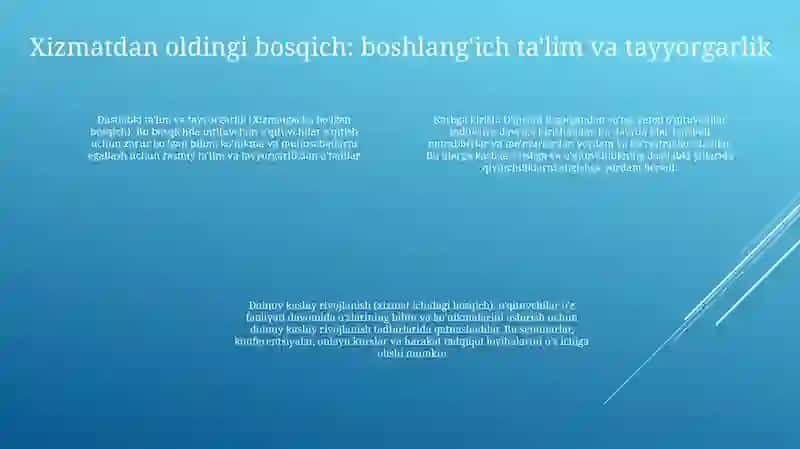 Pedagogikni Kasbiy Rivojlanishining Asosiy Bosqichlari 3