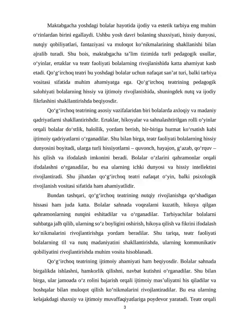 QOʻGʻIRCHOQ TEATRINING PAYDO BO’LISHI, TARIXIY ILDIZLARI VA TARBIYAVIY AHAMIYATI.docx 3