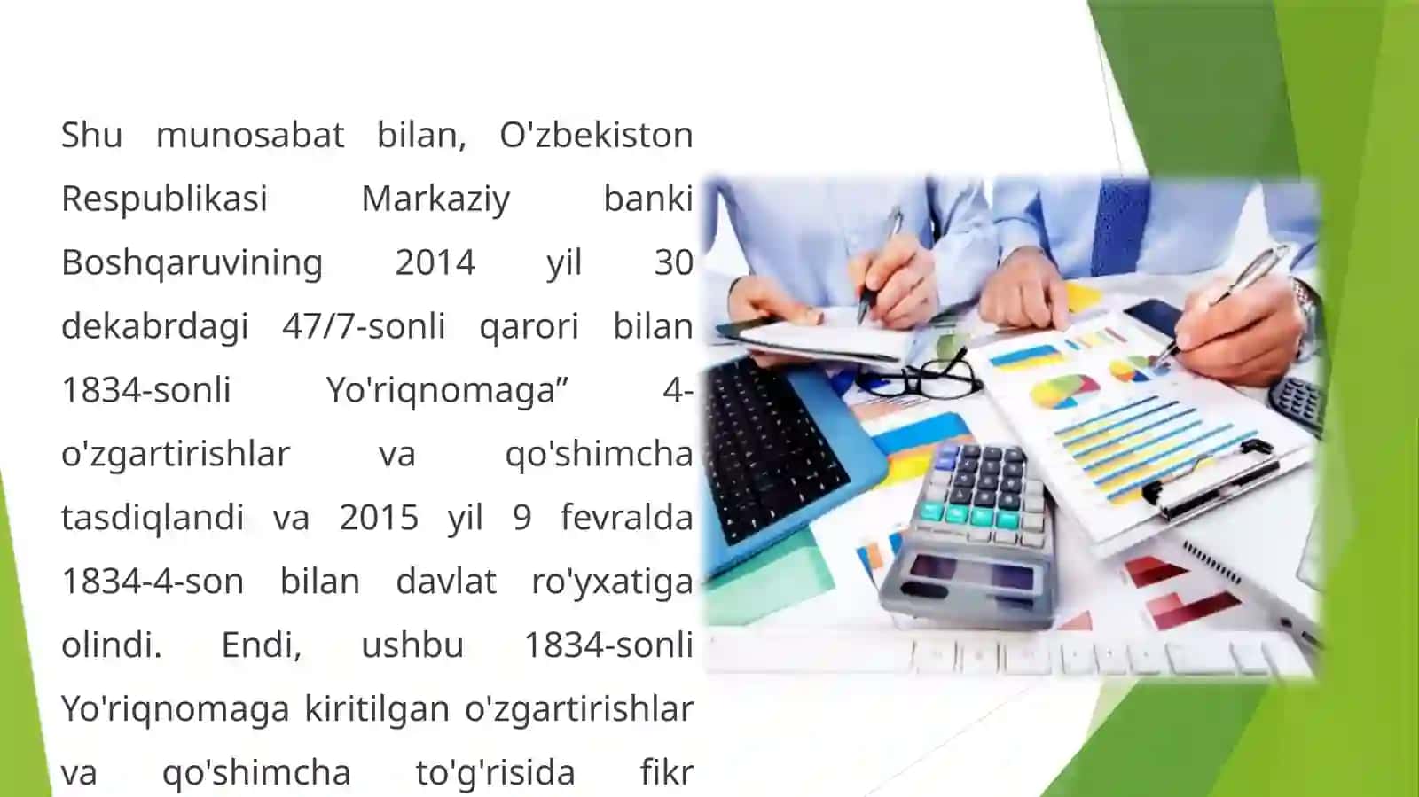 Buxgalteriya hisobi to‘g‘risidagi qonun va banklarda buxgalteriya hisobini yuritish tartibi 3