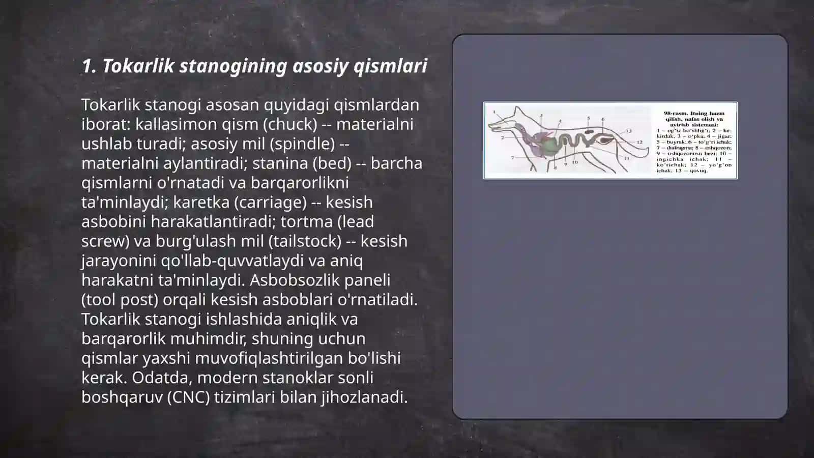 Tokarlik vinqirqish stanogining tuzilishi va vazifasi 3
