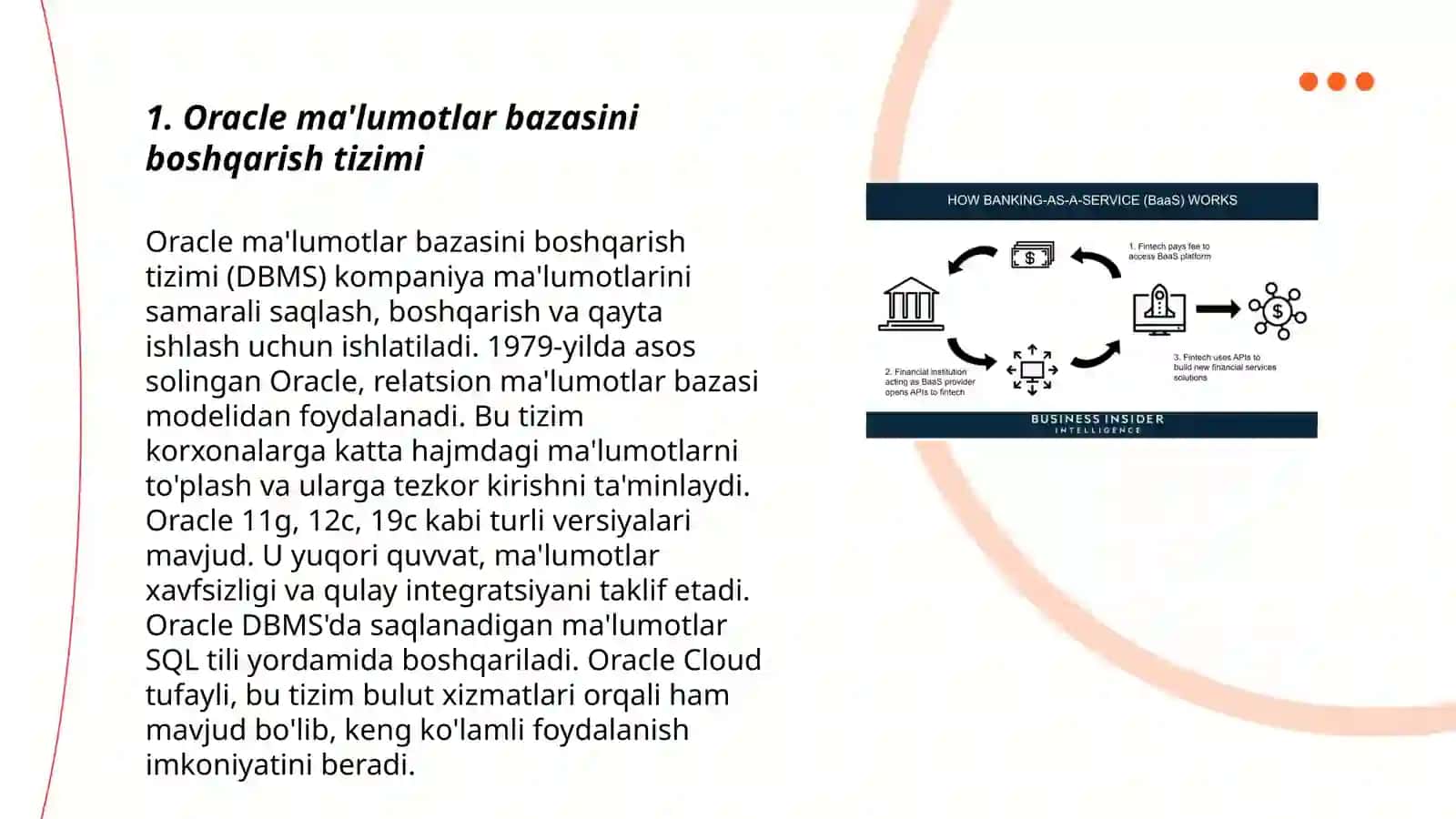 Oracle va Clipper tarmok MBBT bank soxadagi ma’lumotlarni kayta ishlashda qo‘llash texnologiyalari 3