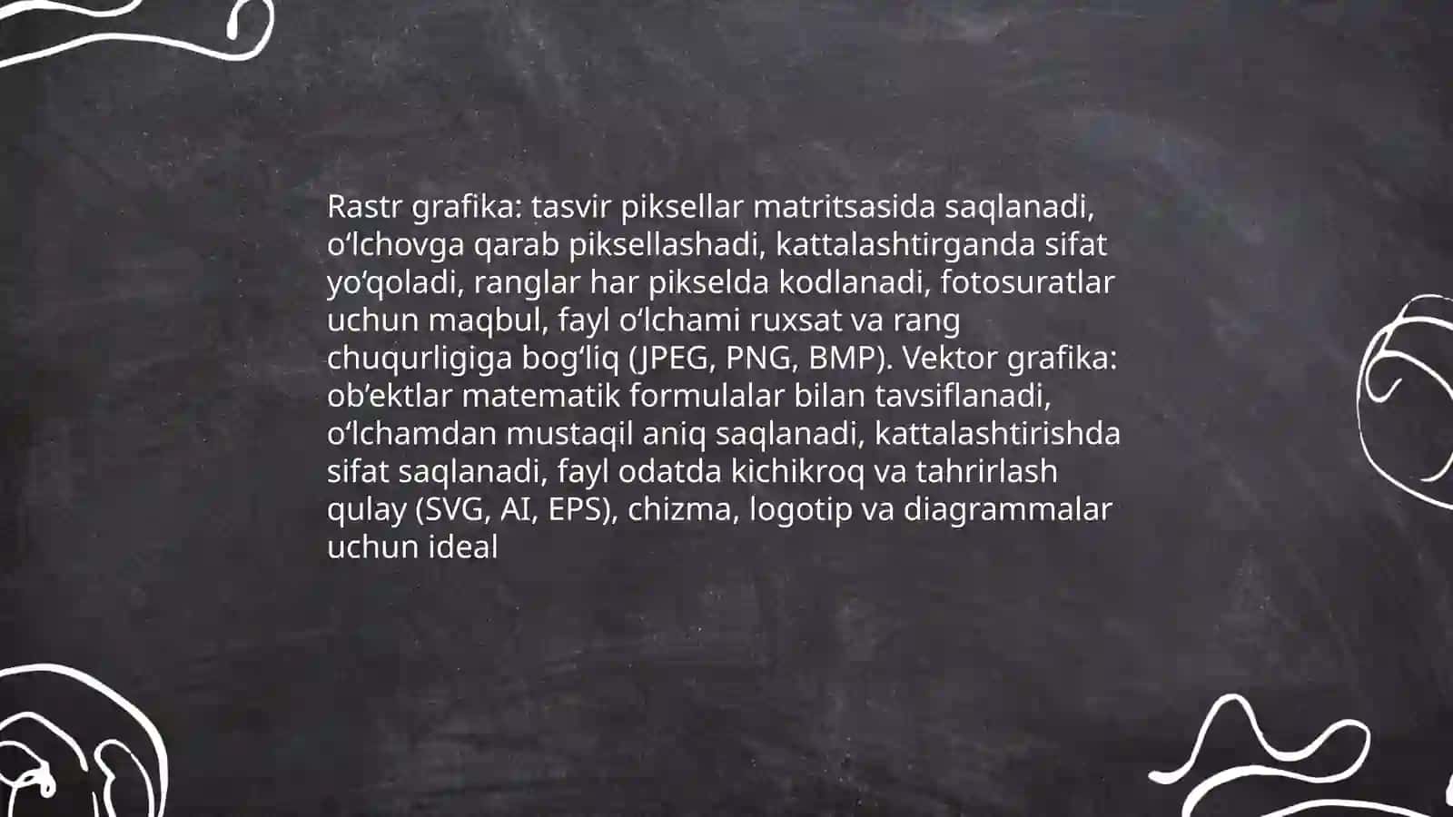 Grafik ma'lumotlarni kodlash 3