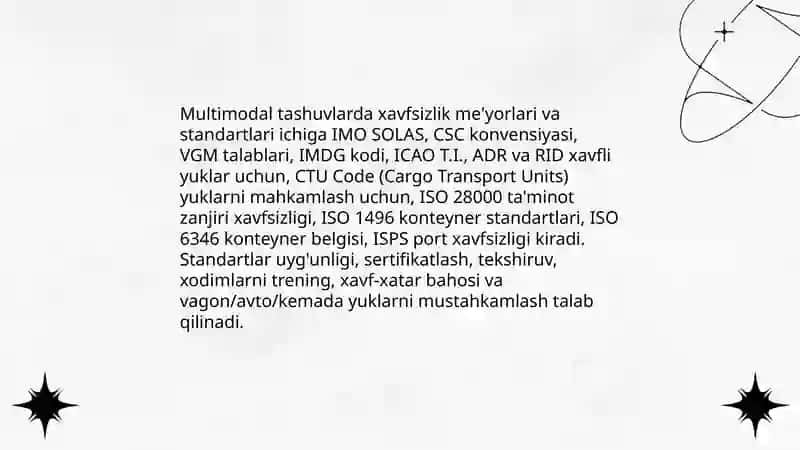 Multimodal tashuvlarda yuklarni xavfsizligini ta'minlash va sug'urtalash muammolari 3