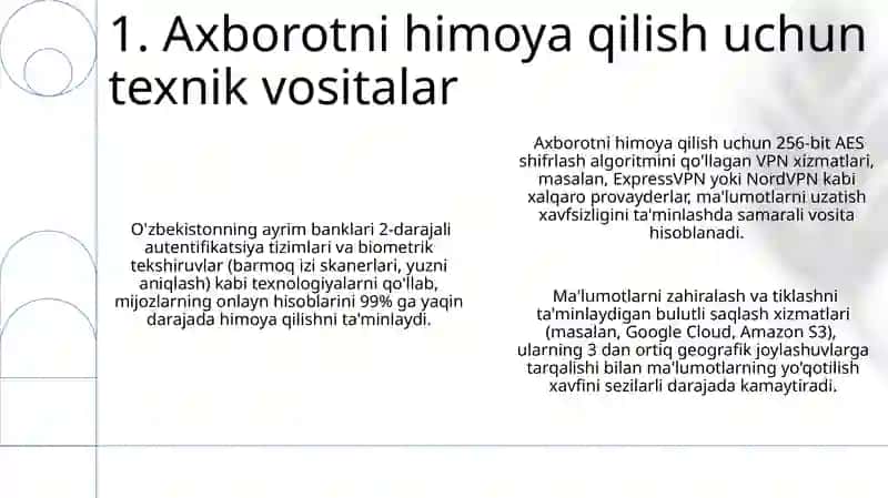 Axborotni himoyalashning texnik va dasturiy vositalari 3