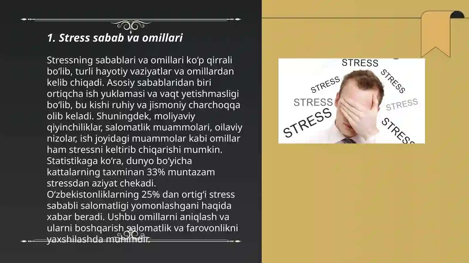 Stressni aniqlash va boshqarish 3