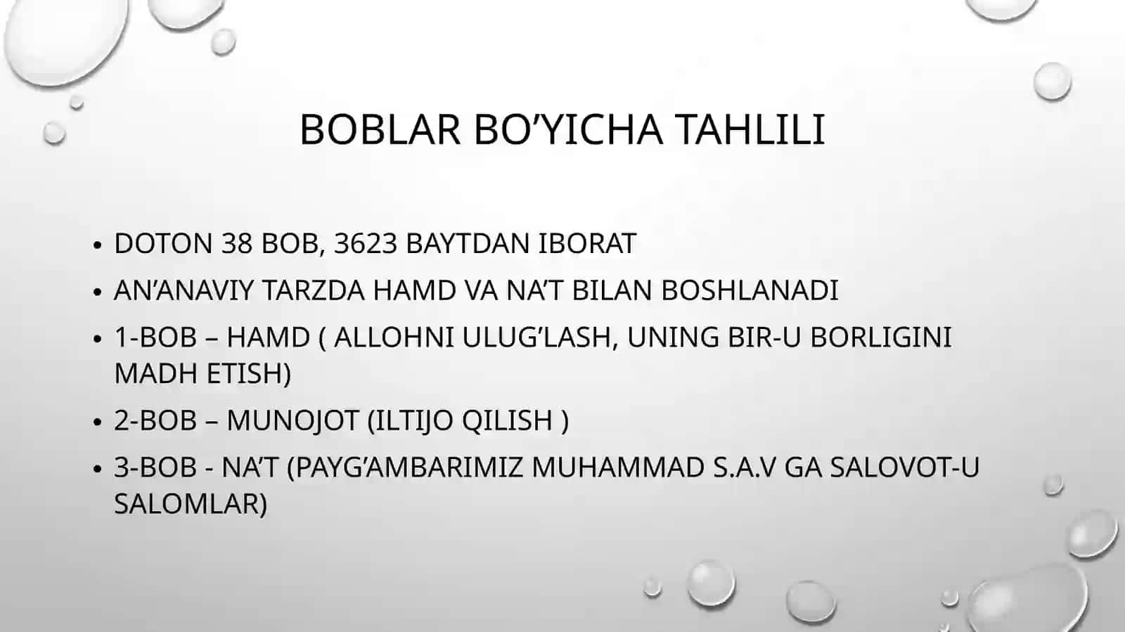 “Layli va Majnun” dostonining boblar bo’yicha tahlili 3