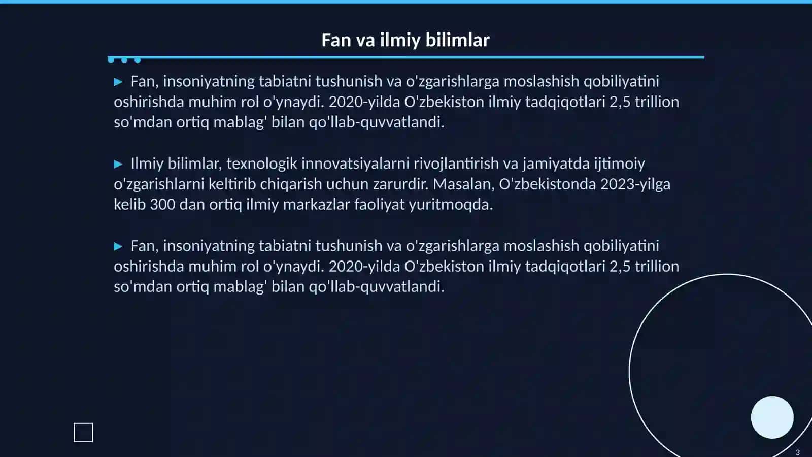 ILM - fan va tabiat markazi mavzu slaydniki 3