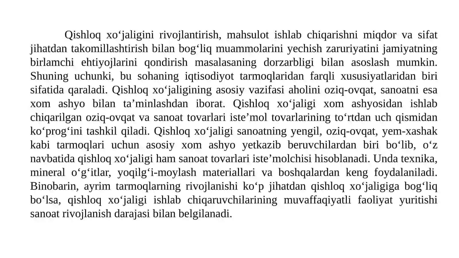 Qishloq xo‘jaligi ishlab chiqarishning iqtisodiy samaradorligi 3