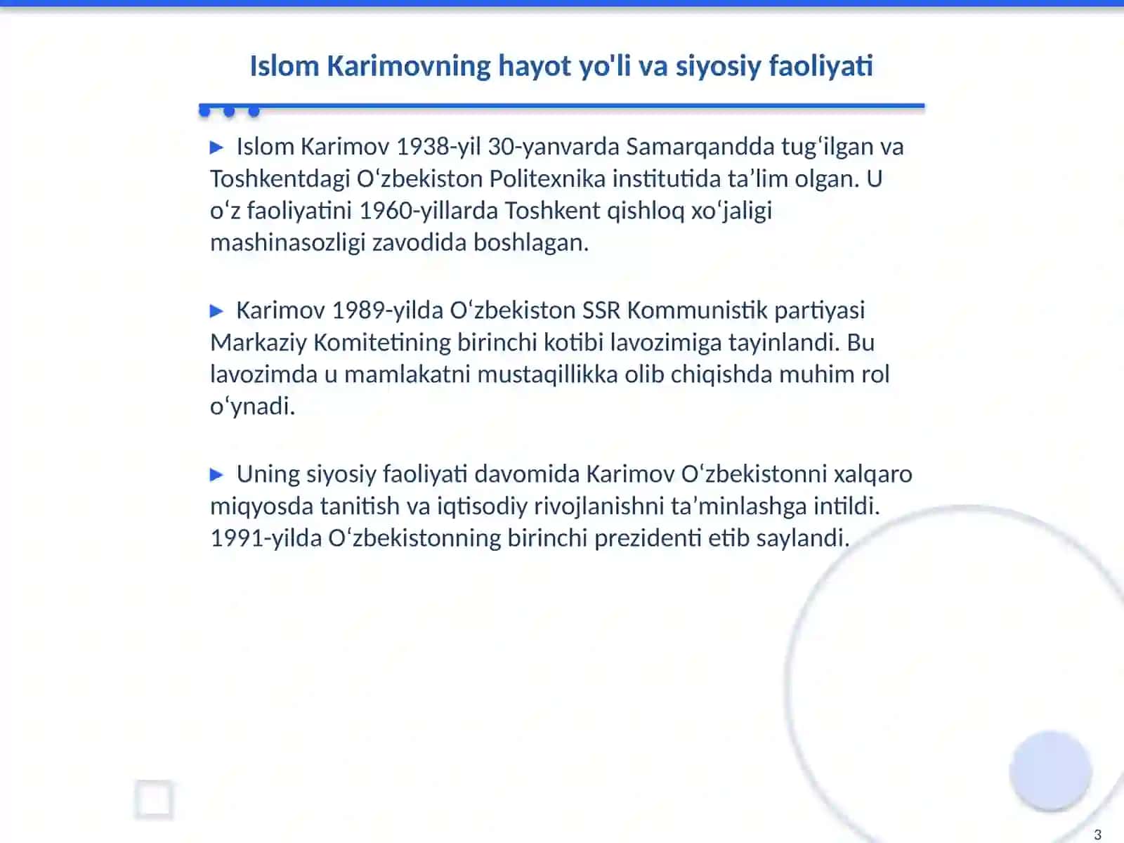 O'zbekistonning eng yangi tarixi 3