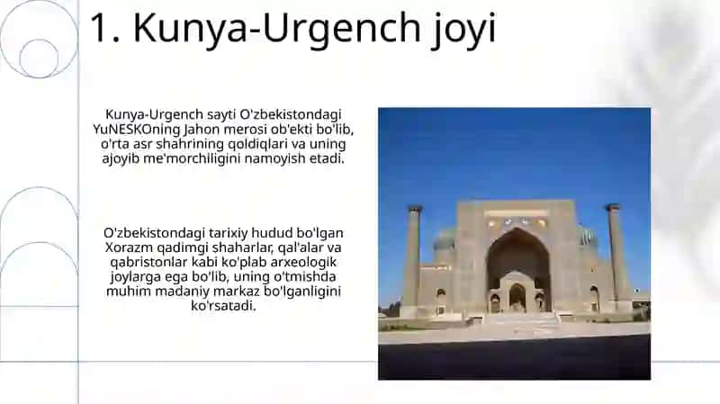 Toshkent va Xorazmda joylashgan arxeologik yodgorliklar 3
