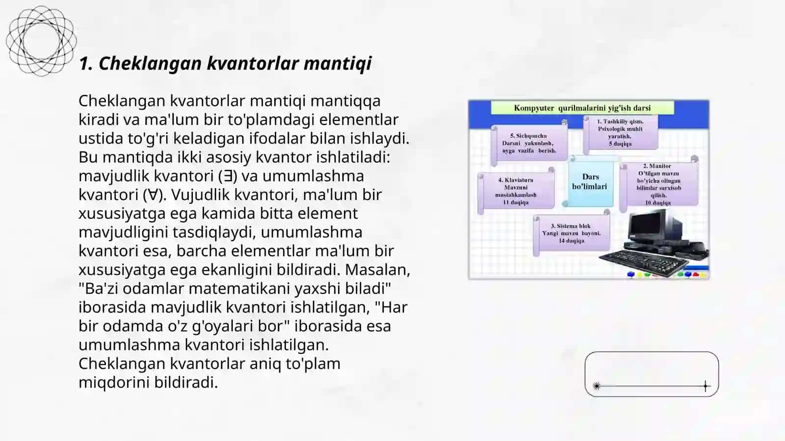 Cheklangan kvantorlar.Mantiqiy kvadrat 3