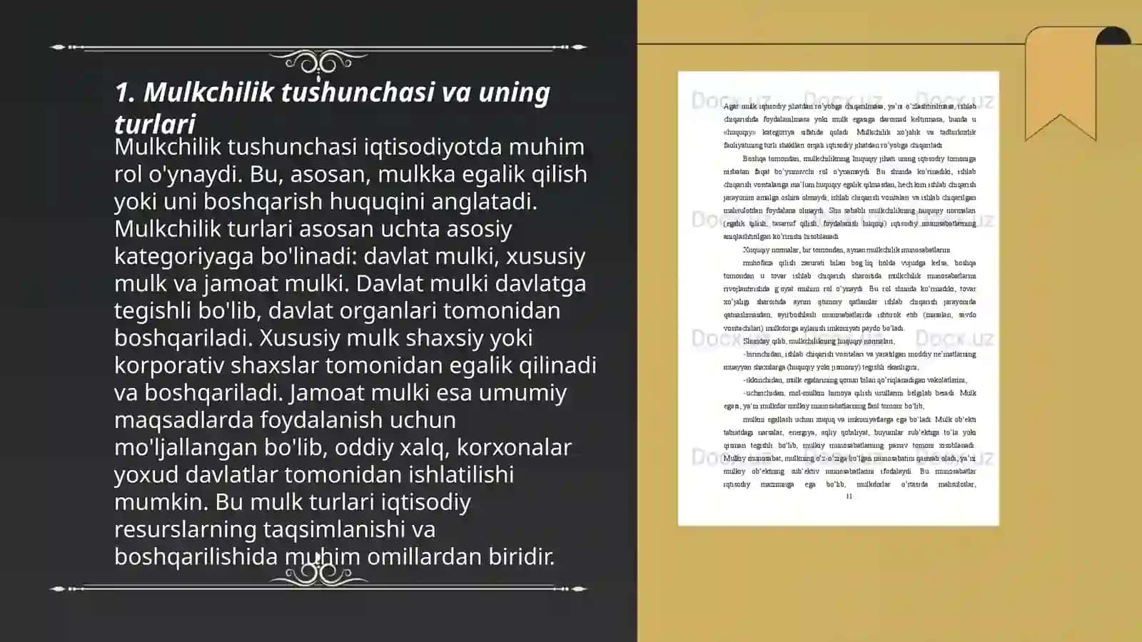 Mulkchilik munosabatlarining mohiyati va ularning huquqiy-iqtisodiy jihatlari 3