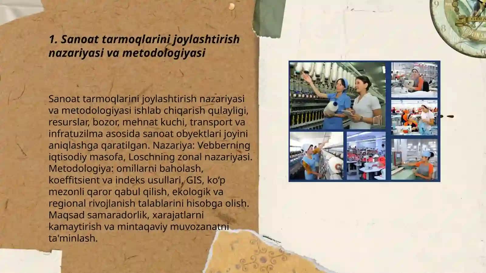 Sanoat tarmoqlarini joylashtirish nazariyasi va metodologiyasi 3
