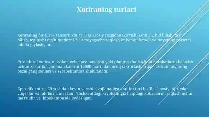 XOTIRA HAQIDA TUSHUNCHA VA UNING NERV-FIZIALOGIK ASOSI 3