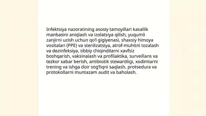 Infektsiya nazorati va infeksion xavfsizlik 3