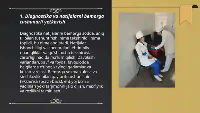 Shifoxonada bemorlar bilan muloqot 3